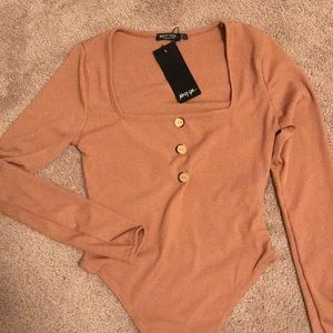 Nasty Gal Tan Body Suit